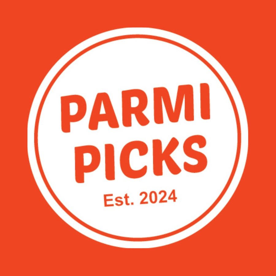 Parmi Picks logo — a white circular badge on orange reading Parmi Picks, Est. 2024